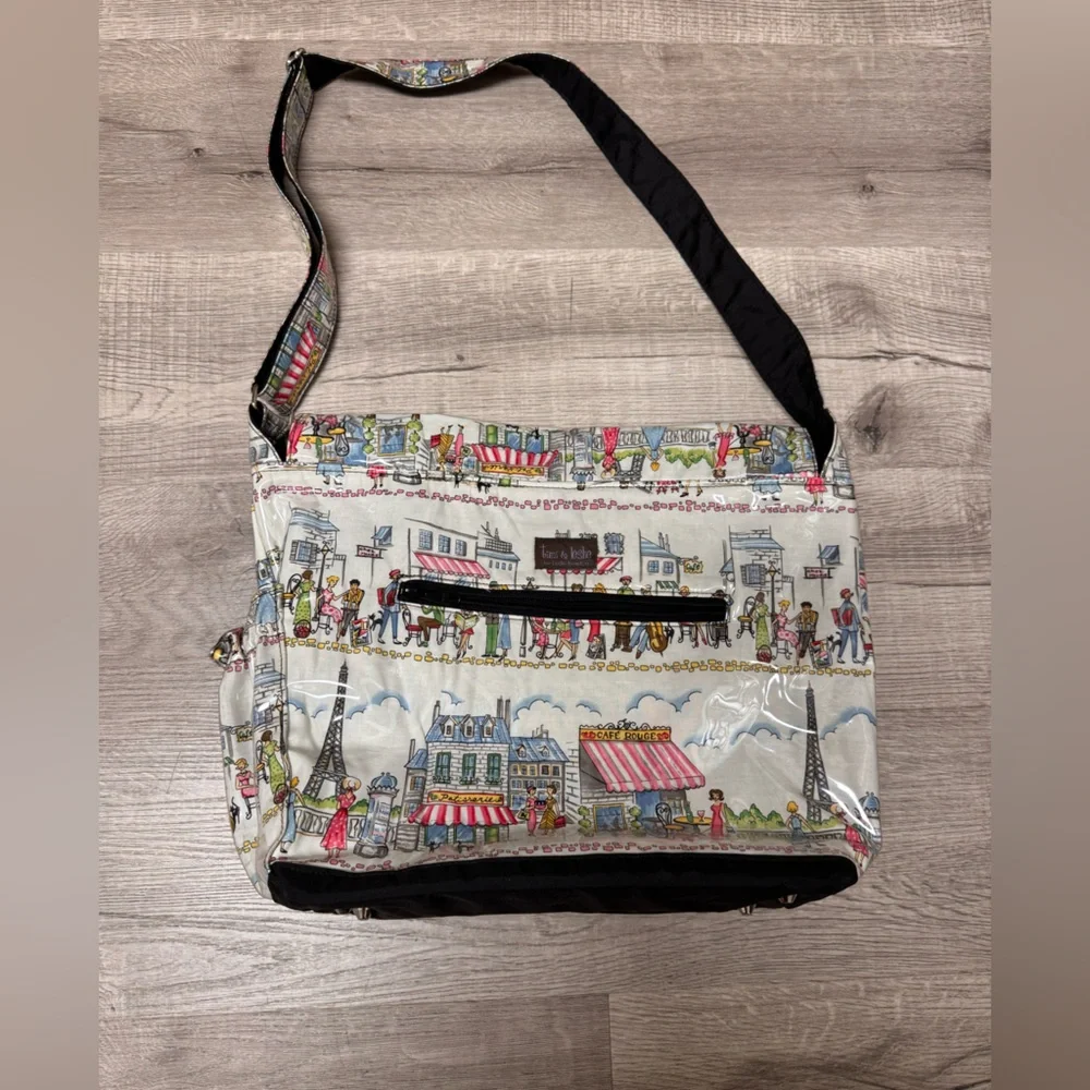 Timi & Leslie by Leslie Newton Parisian Print Baby Messenger Bag